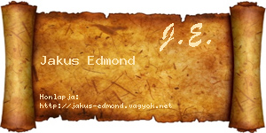 Jakus Edmond névjegykártya